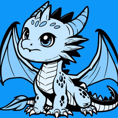 fierce baby night dragon