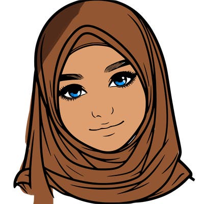 realistic girl with hijap