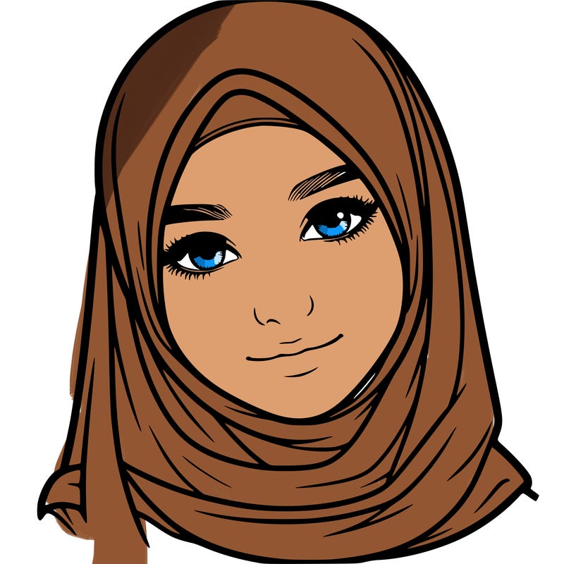 realistic girl with hijap