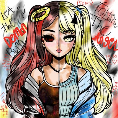 realistic girl split