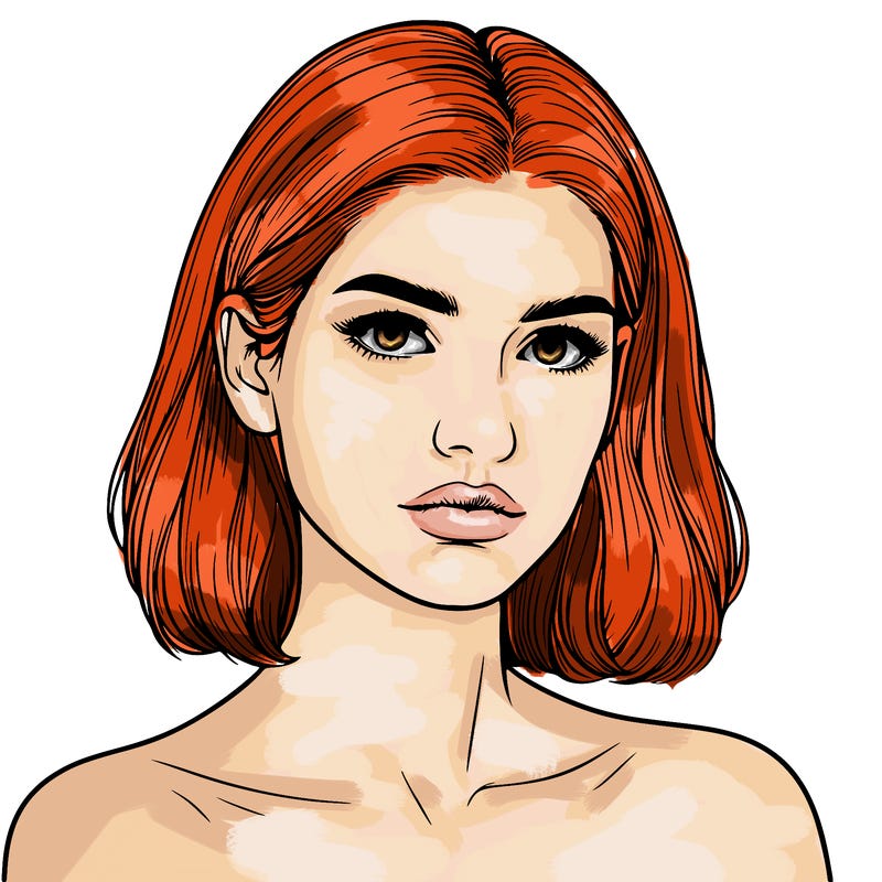 realistic portrait of woman