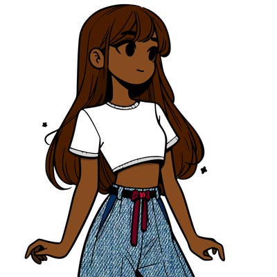 girl in a cute crop top