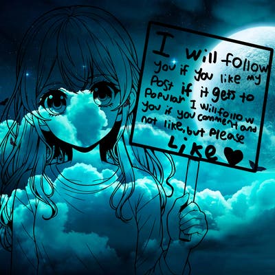 realistic girl holding up a sign