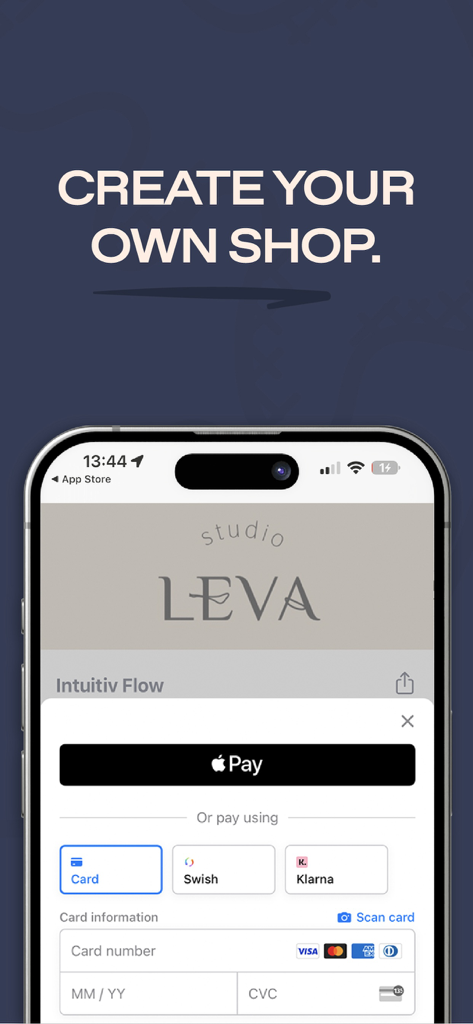 Peach - Classes & Workshops - Peach app checkout screen showing multiple secure payment options like Apple Pay and credit card for a fitness class