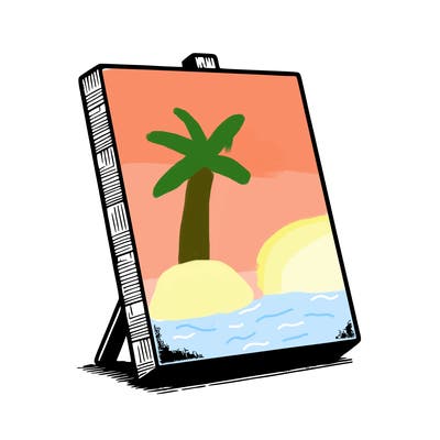 blank canvas realistic