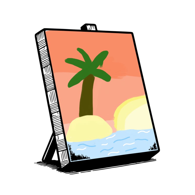 blank canvas realistic