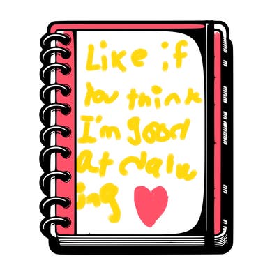 blank, realistic notebook