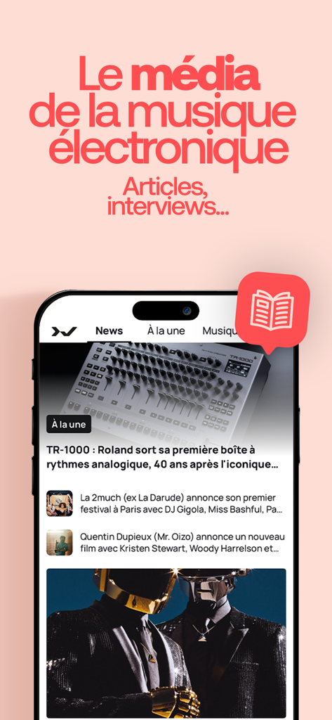 durevie: agenda sorties & news - Feed de noticias de la aplicación Dure Vie con artículos y entrevistas sobre música electrónica.