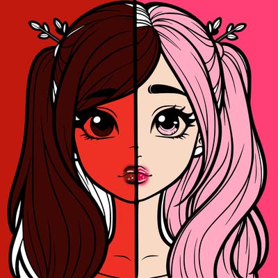 realistic girl split