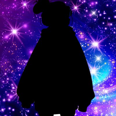 realistic girl with a oversized sweatshirt on and a bun