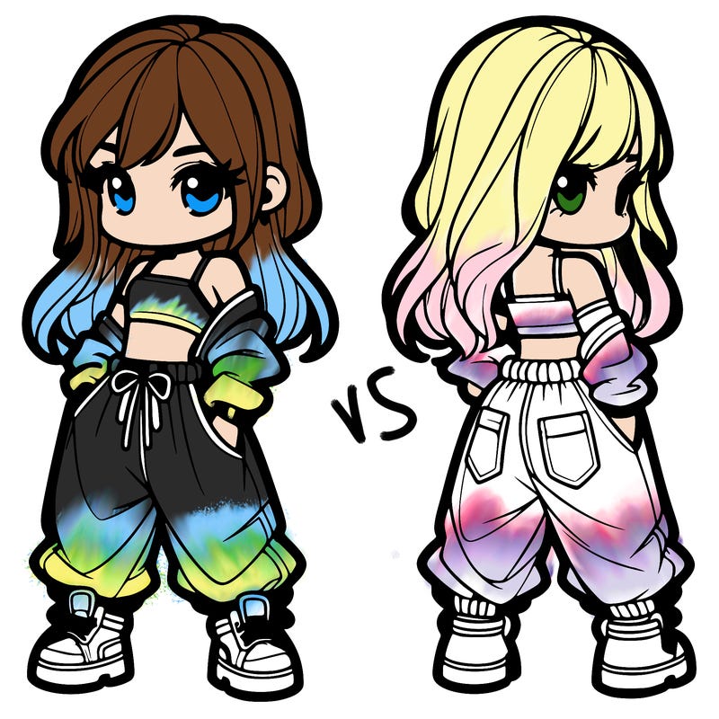 girl in crop top and baggy pants