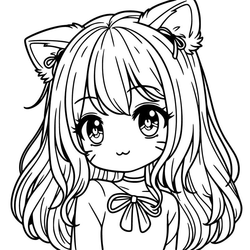 a girl with cat ears