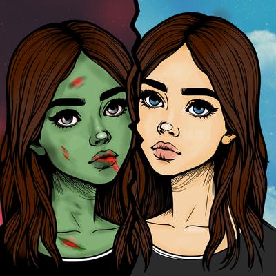 realistic girl split