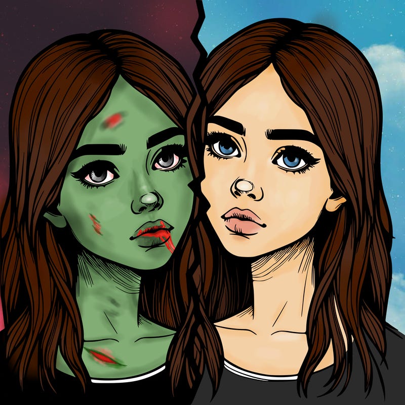 realistic girl split