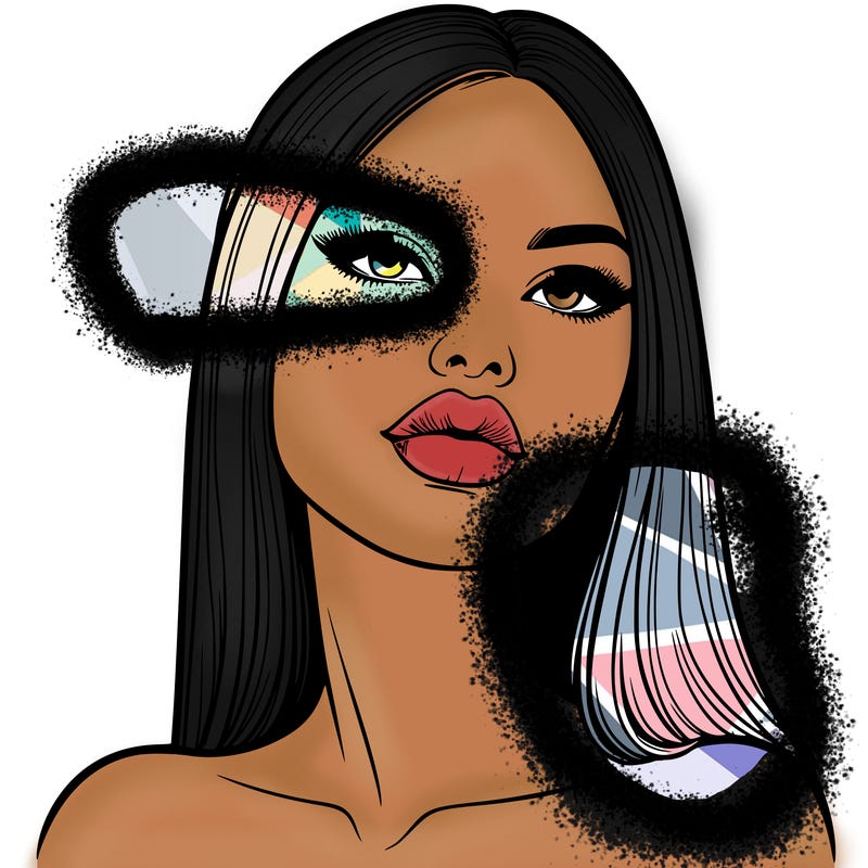 realistic woman with full lips