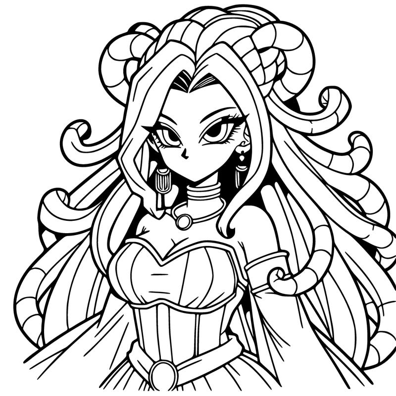 dbz anime beautiful gorgon woman