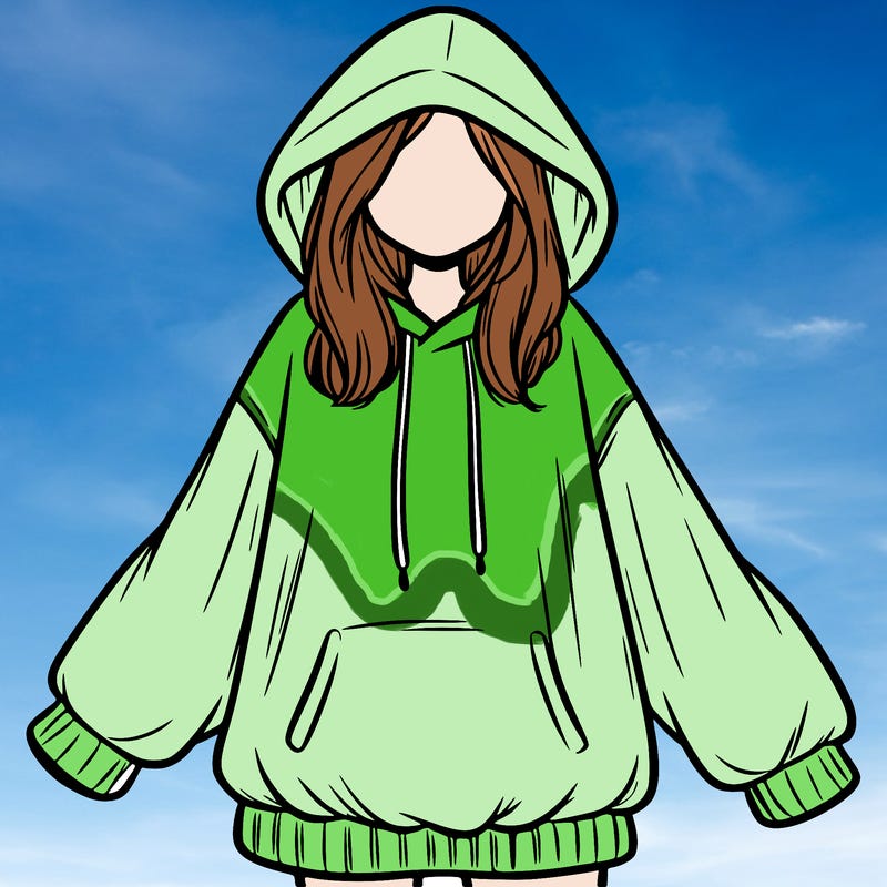 girl in oversized hoodie