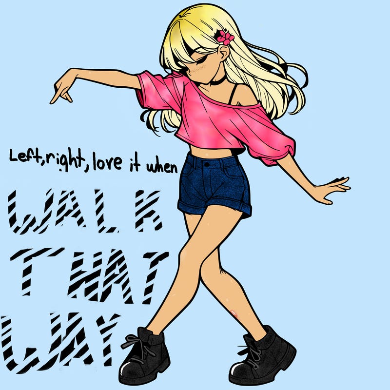 realistic girl danceing