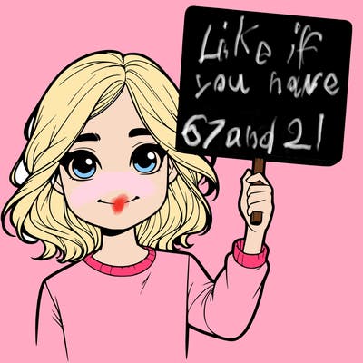 realistic girl holding up a sign