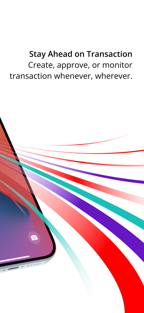 Pantalla Mantente al día con las Transacciones de la aplicación OCTO Biz by CIMB Niaga mostrando funciones para crear, aprobar o monitorear transacciones