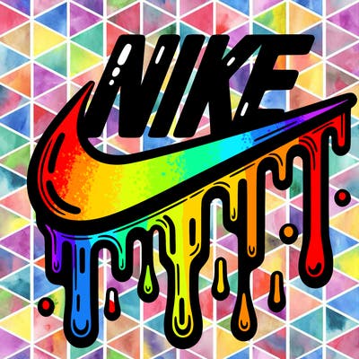 dripping nike logo