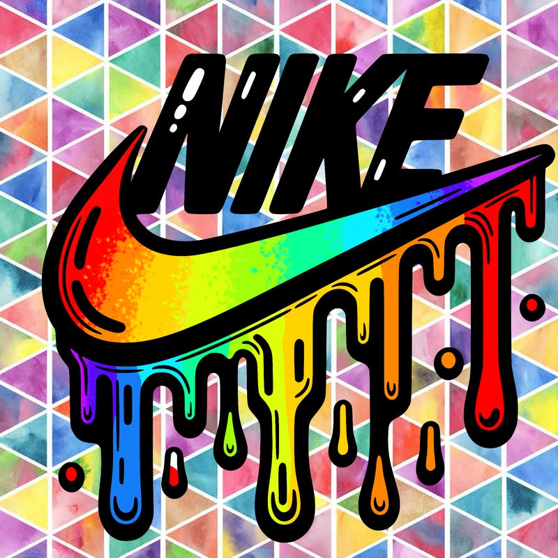 dripping nike logo