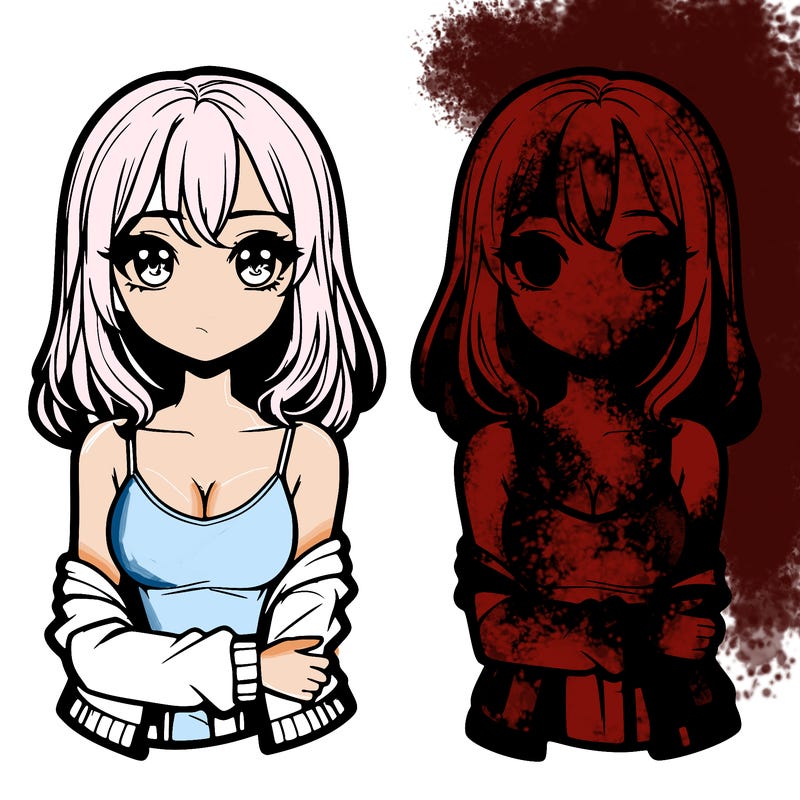realistic girl split