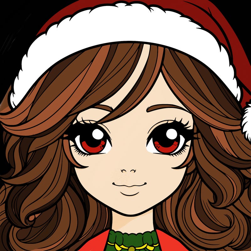 realistic christmas girl