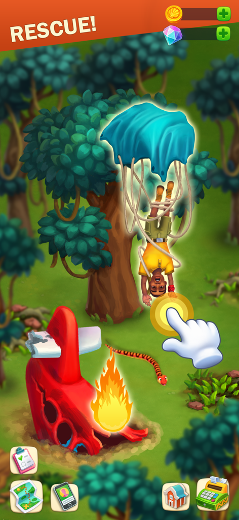 The Farmers: Island Adventure - Character rescue mission gameplay in The Farmers Island Adventure game