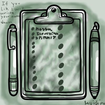 blank clip board with pen