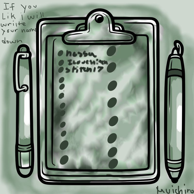 blank clip board with pen