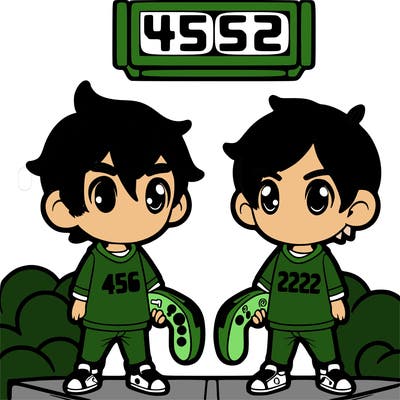 squid games  with. player 456 &222