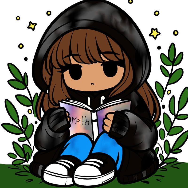 girl in oversized hoodie reading a book