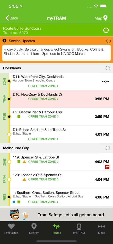 tramTRACKER - Real-time tram arrival times and route information in the tramTRACKER mobile app