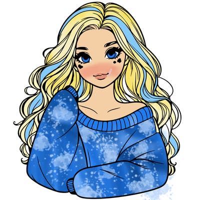 a beautiful girl in a big sweatshirt