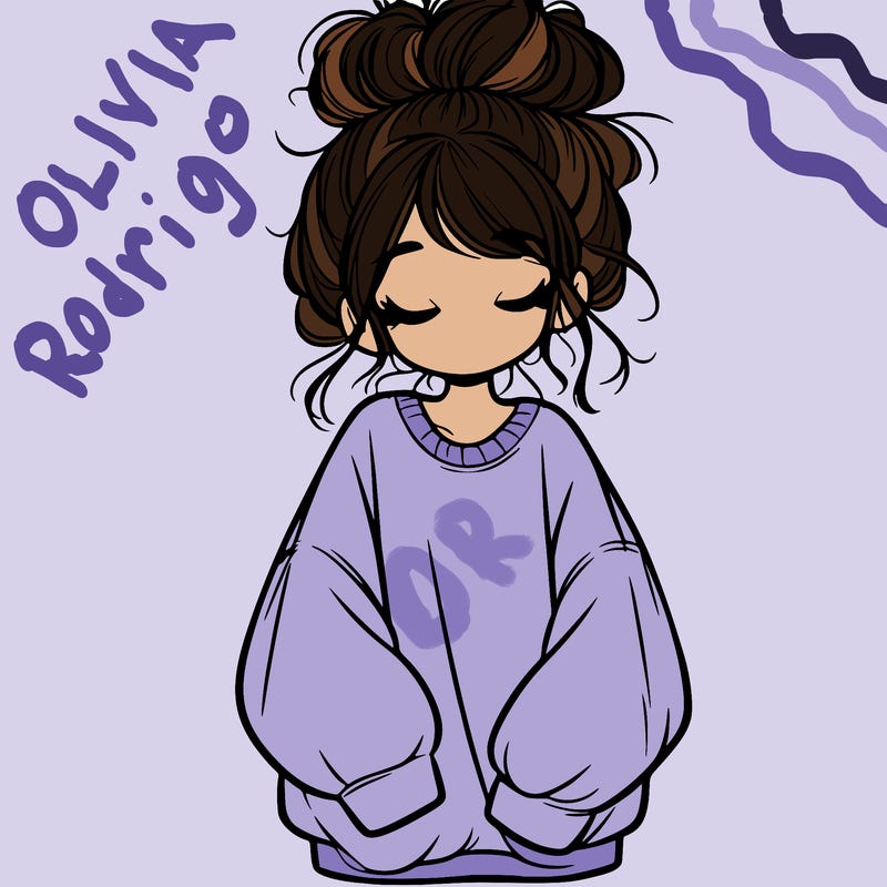girl with baggy sweatshirt and messy bun