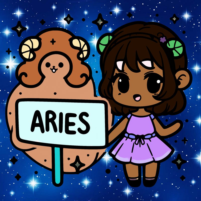 a girl holding a sign saying aries