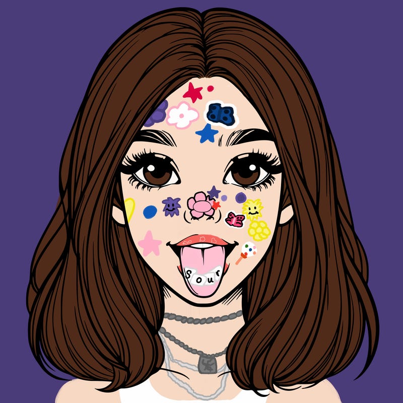 realistic girl with her tongue out