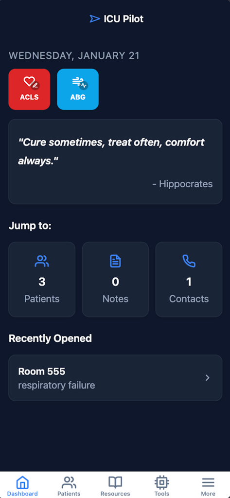 ICU Pilot - Medical App | MWM