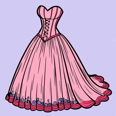 wedding dress-corset and a long and flowy skirt