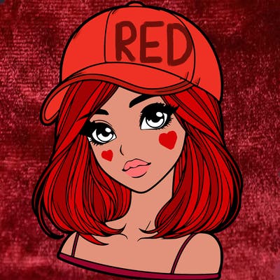 semi realism beautiful girl wearing cap