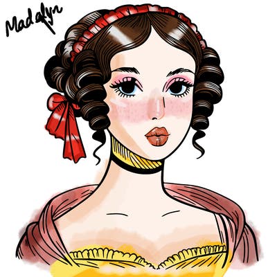 regency girl with lips