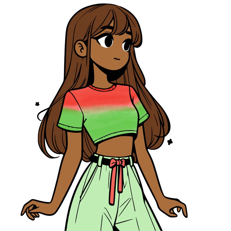 girl in a cute crop top