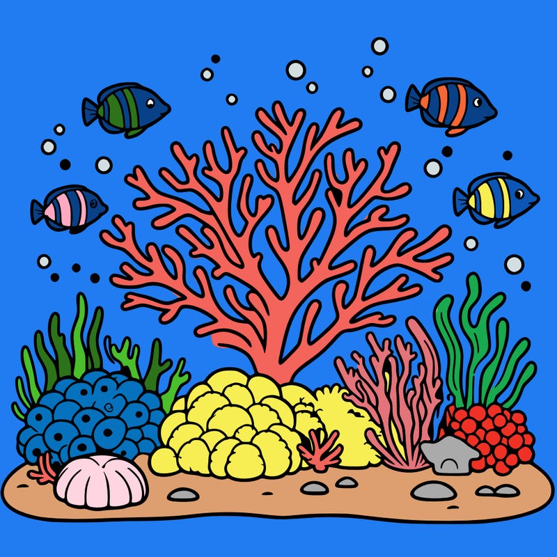 coral-reef out line