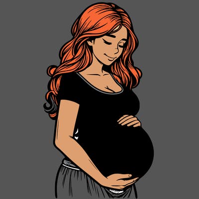 woman heavily pregnant realistic