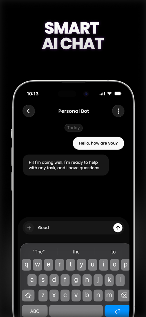BlackHole Video Save - Smart AI chat interface within the BlackHole Video Save app