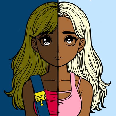 realistic girl split