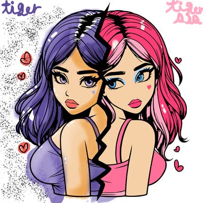 realistic girl split