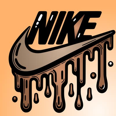 dripping nike logo