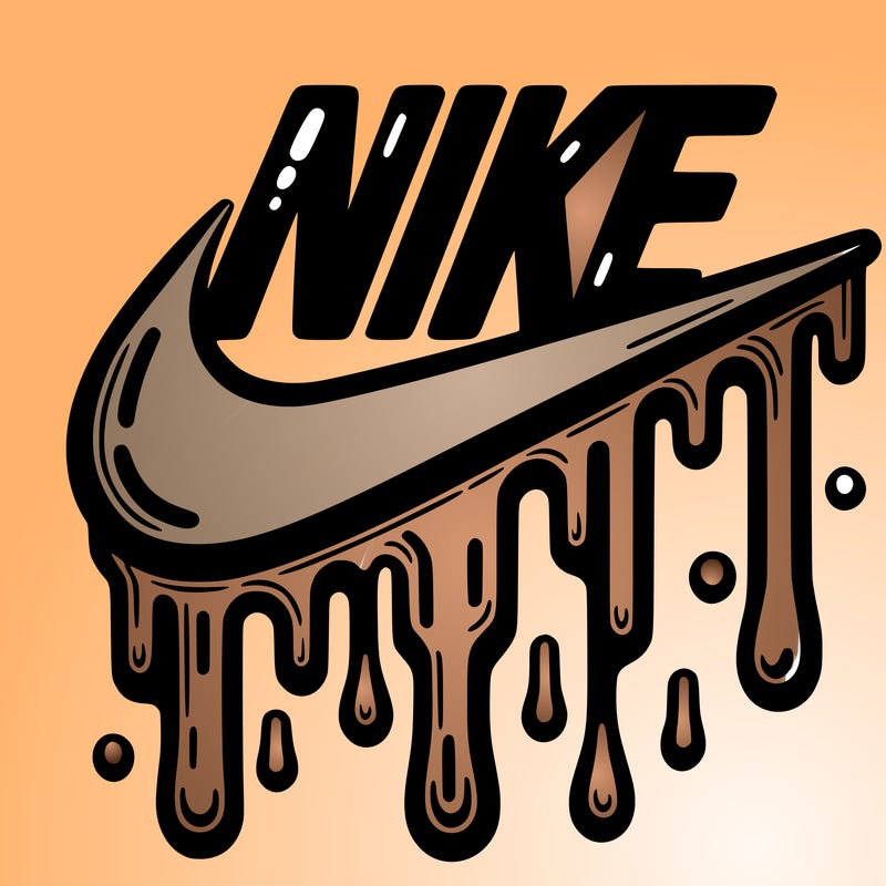 dripping nike logo